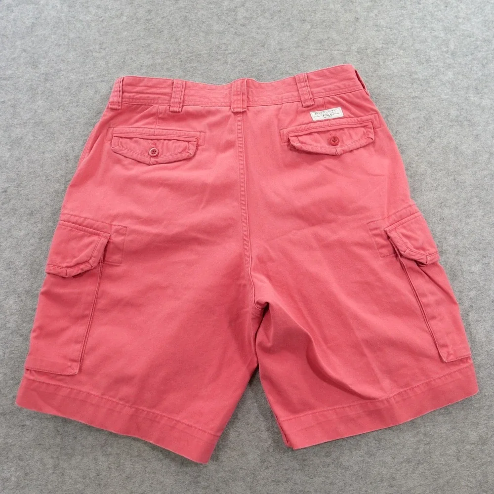 Polo Ralph Lauren Shorts Mens 36 Pink Cargo Pockets Classic Pony Logo 10